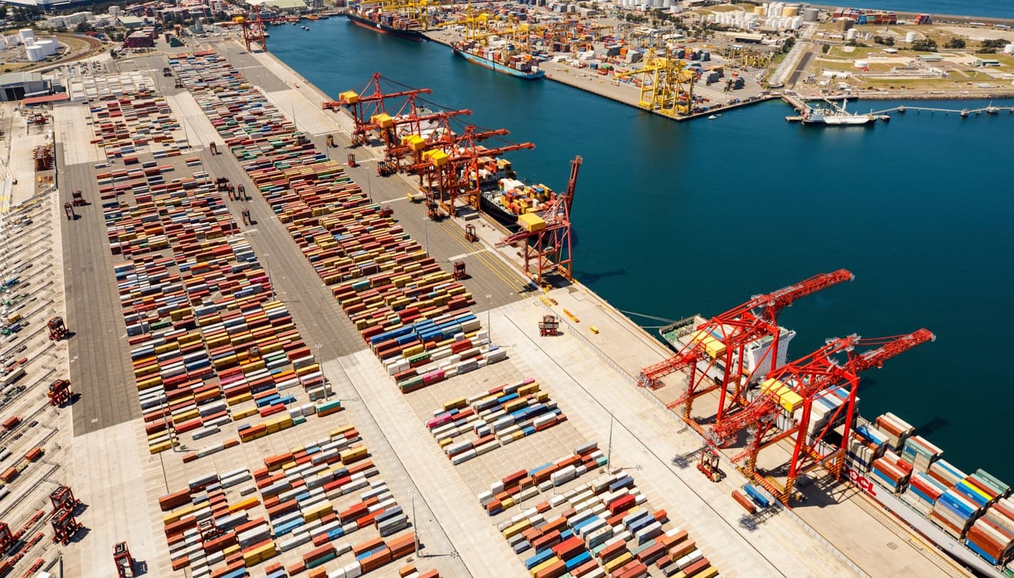 Port Botany aerial stevedore photo